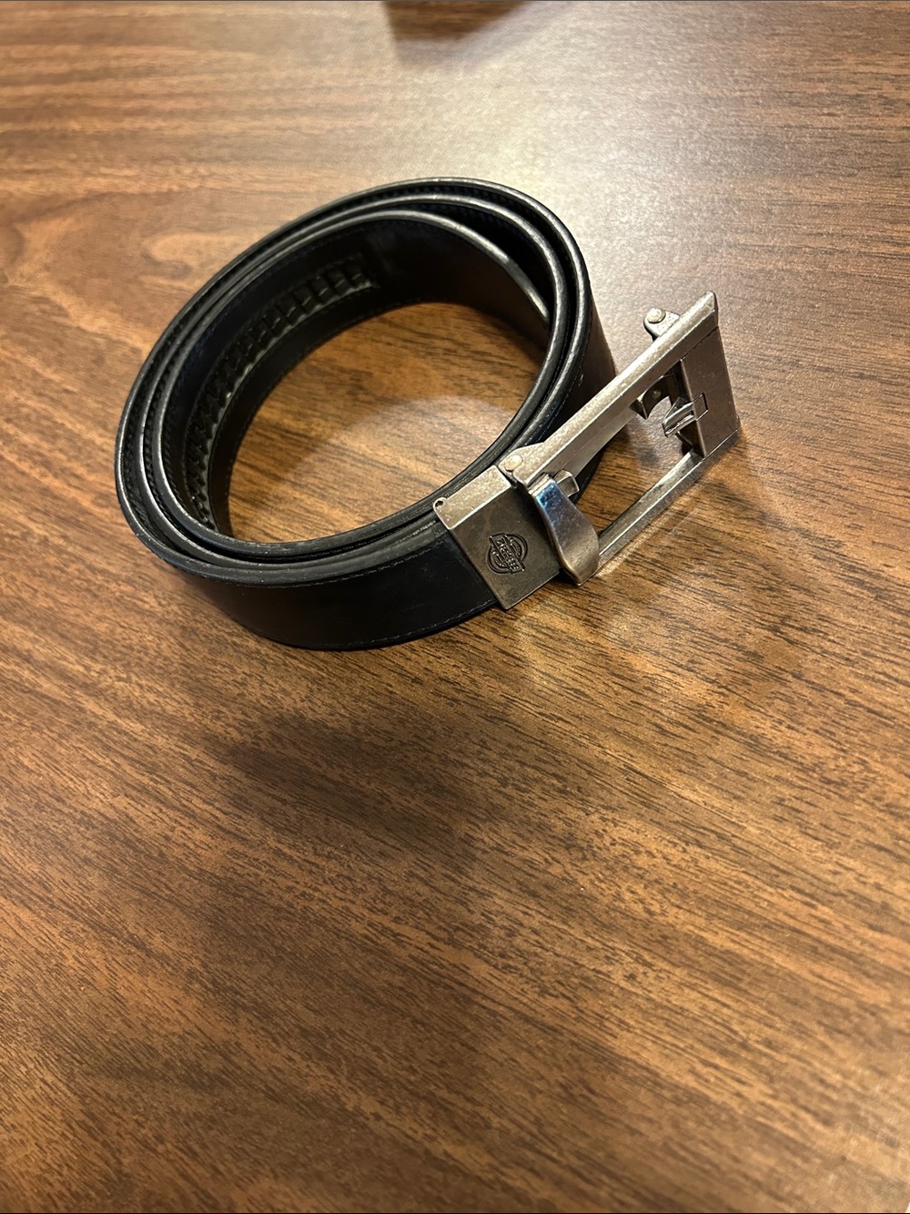 Dickies Black Belt with Silver-Tone Buckle